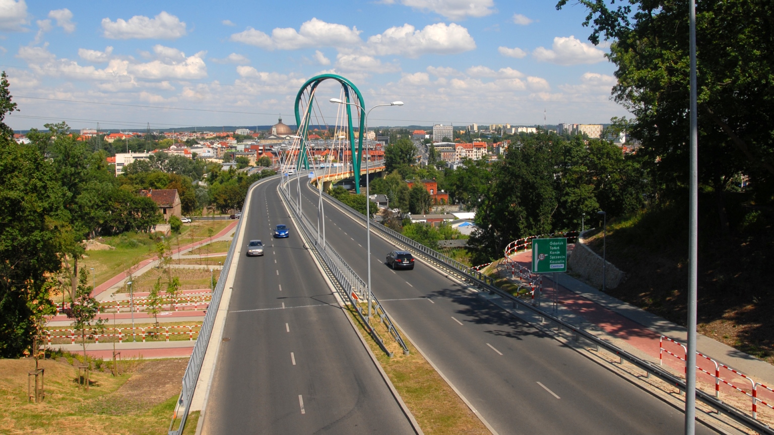 Trasa Uniwersytecka, Bydgoszcz mit dem Auto
