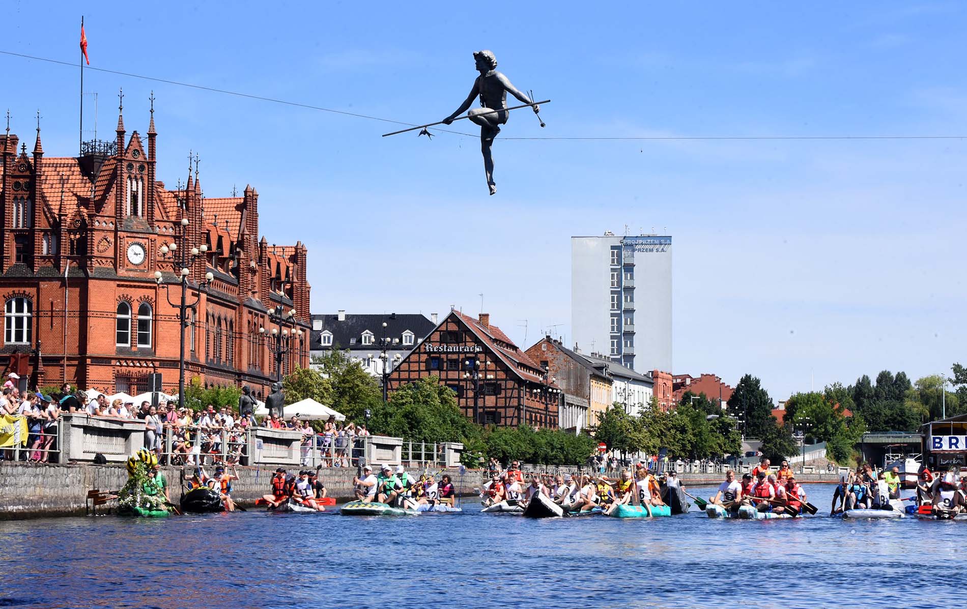 Man crossing the river | Bydgoszcz